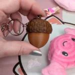 Cute Acorn Fidget Clicker Keychain