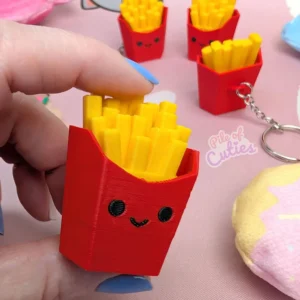 French fries clicker keychain