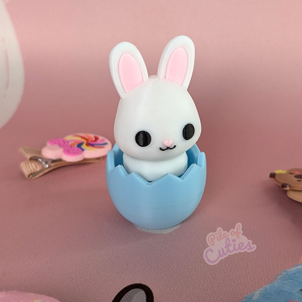 bunny in light blue shell fidget clicker