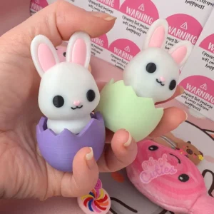 bunny in egg shell fidget clickers