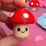 Kawaii Mushroom Clicker Keychain