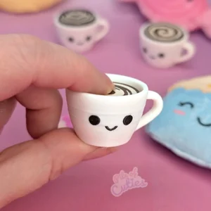 coffee cup fidget clicker in hand 2