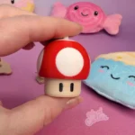 Gaming Style Mushroom Fidget Clicker Keychain